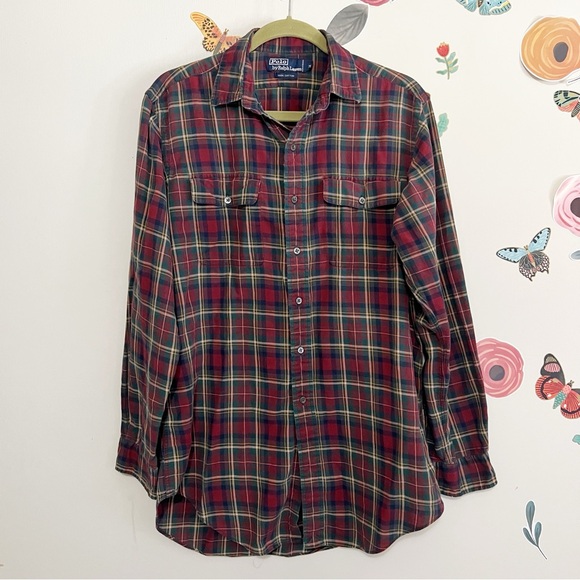 Polo Ralph Lauren Other - Ralph Lauren Red and Green Plaid Button Down Shirt M